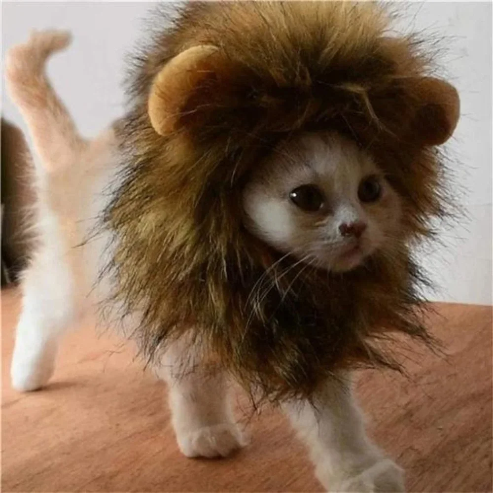 Pet Halloween Costume,Lion Hat for Kittens Puppy Dog Christmas Party Accessories